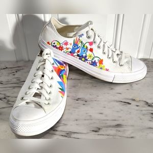 Converse gay pride artwork converse men's 9/women's 11 sneakers